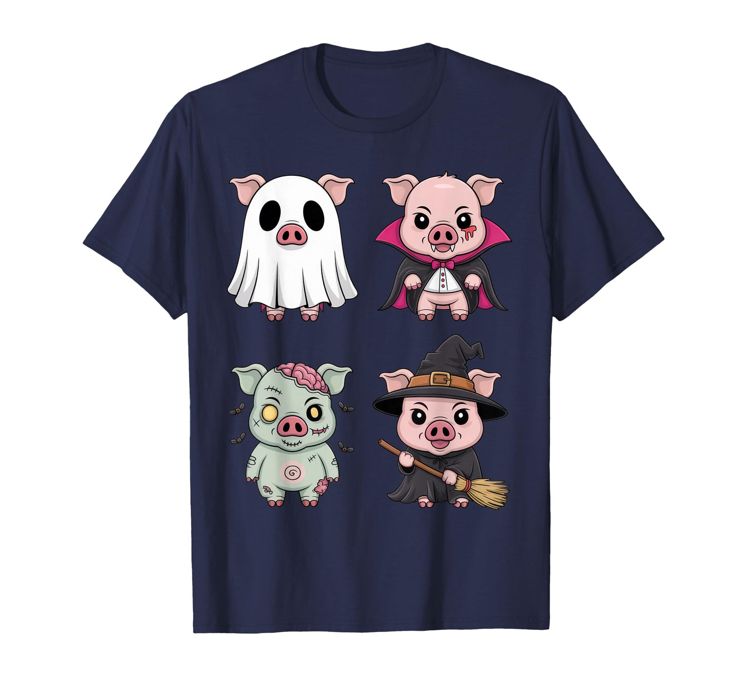 Halloween Piggy Squad Funny Costume for Animal Lovers T-Shirt