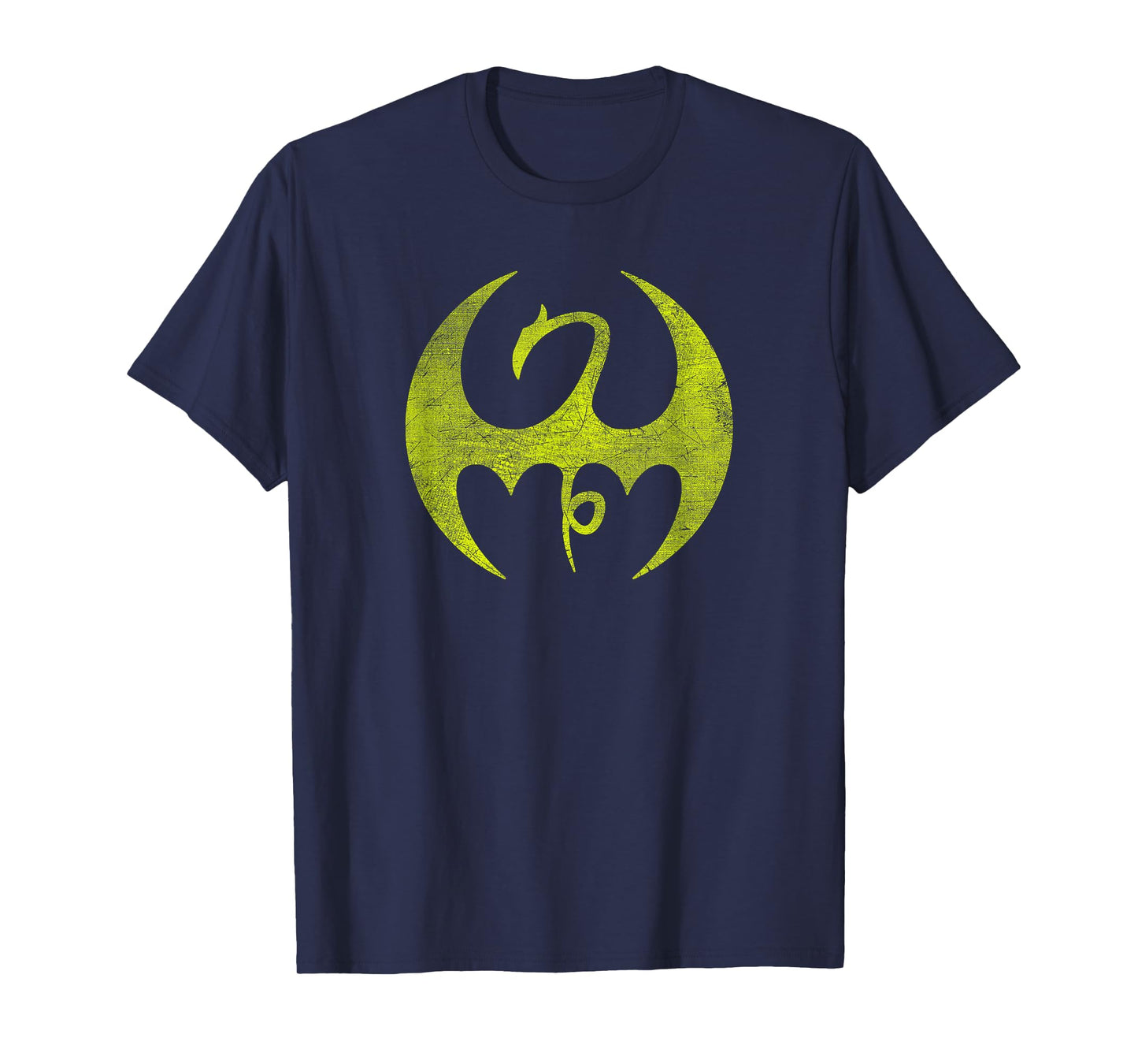 Marvel Iron Fist Distressed Dragon Logo Graphic T-Shirt
