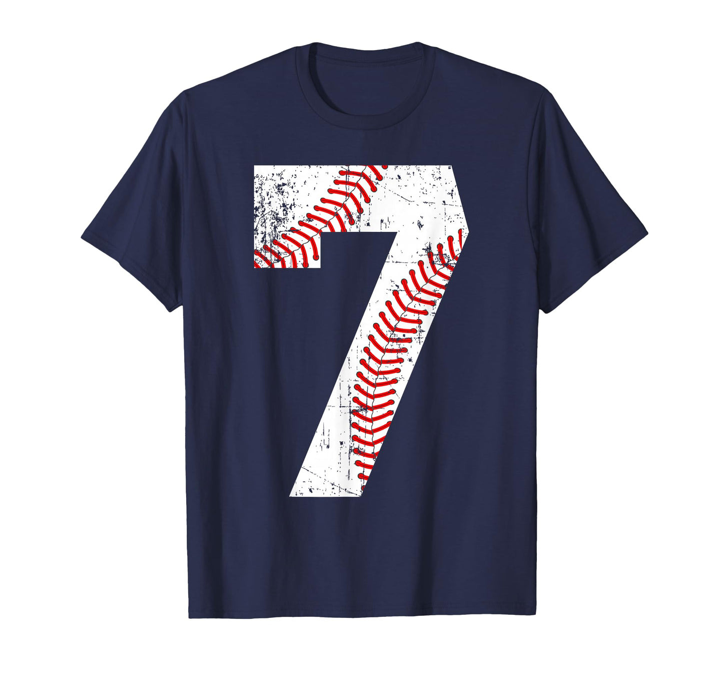 Vintage Baseball 7 Jersey Number T-Shirt