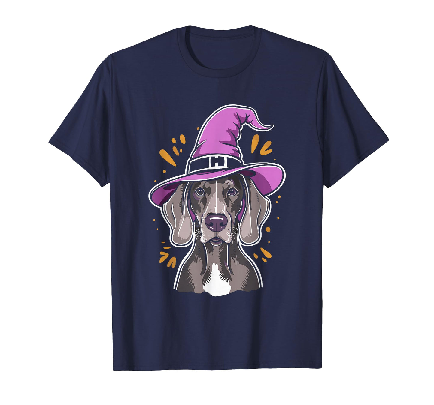 Weimaraner Witch Dog Halloween T-Shirt