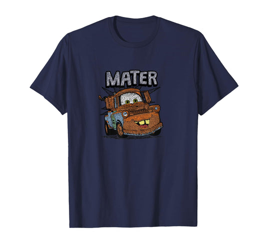 Disney Pixar Cars Vintage Tow Mater Crayon Sketch Portrait T-Shirt