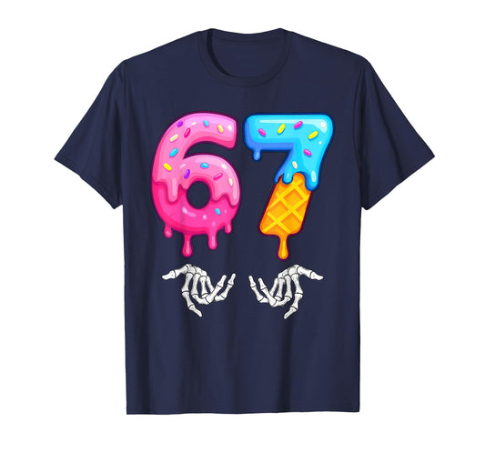 Number 67 Matching Six Seven 6 7 Meme 6-7 Halloween Costume T-Shirt