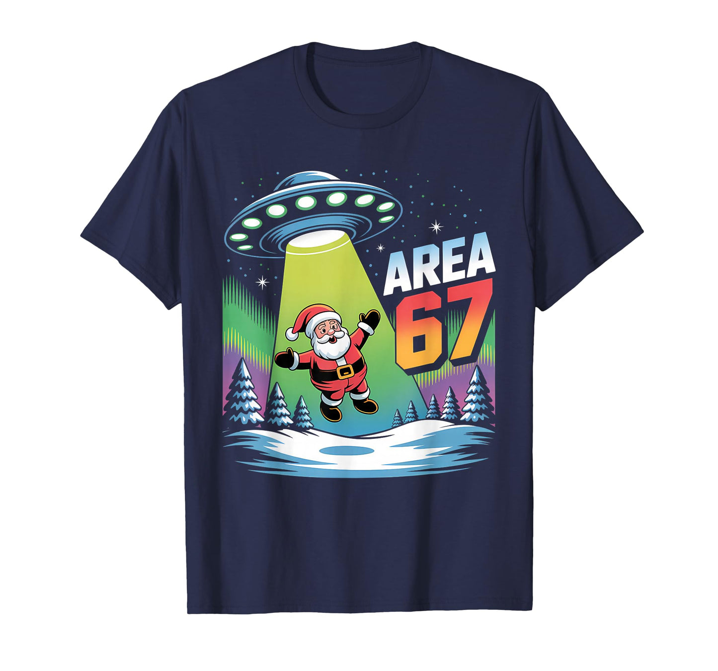 Alien Santa Christmas Meme Area 67 T-Shirt