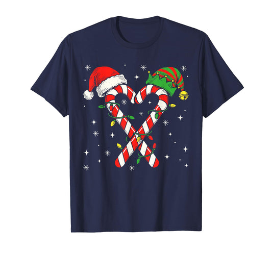 Family Christmas Pajama Candy Cane Christmas Kids Women Men T-Shirt