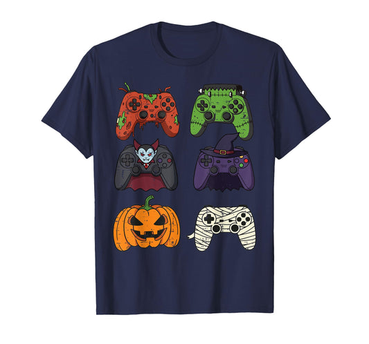 Halloween Gaming Controllers Gamer Costume Men Boys Kids T-Shirt