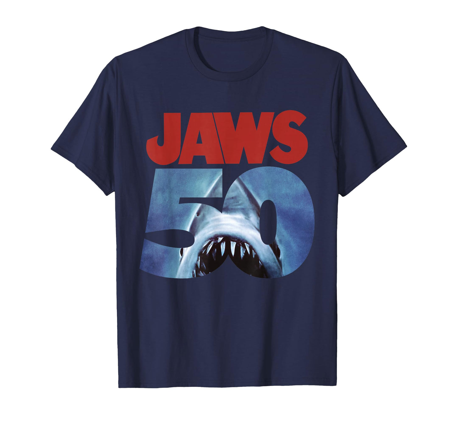 Jaws 50th Anniversary Logo Front & Back T-Shirt