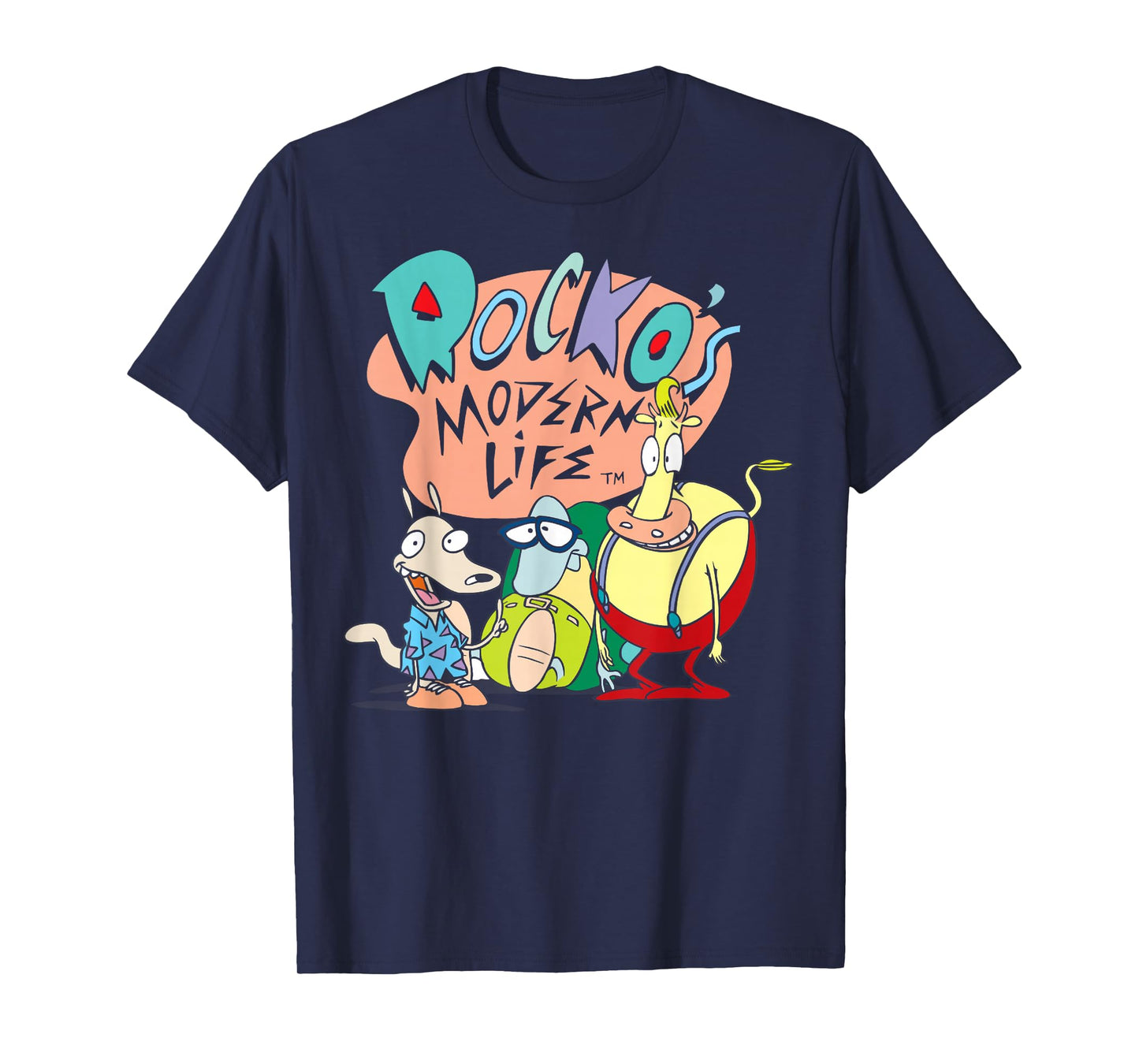 Rocko's Modern Life Group Retro Title T-Shirt