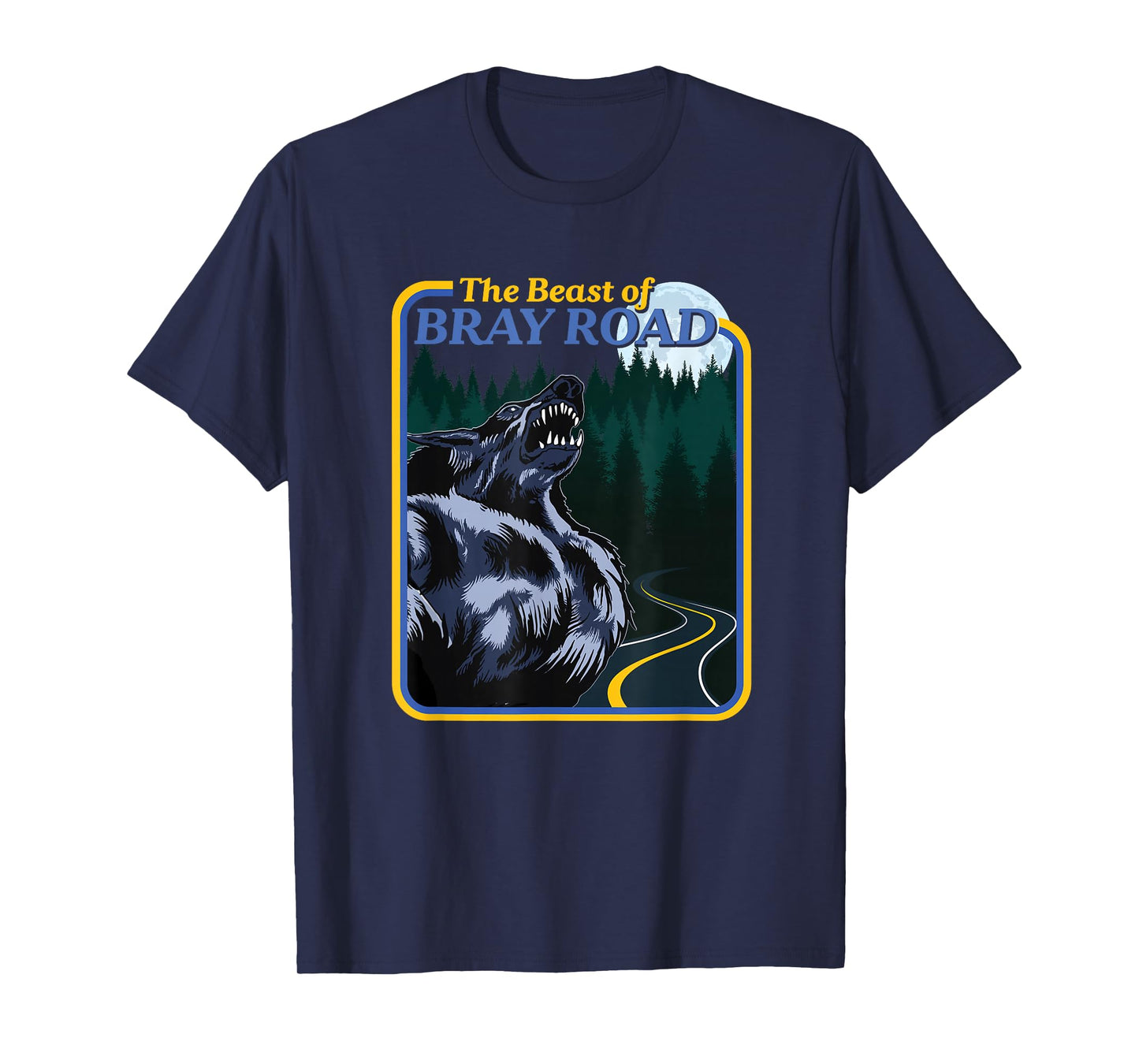 National Introvert Society Retro Wisconsin Dogman Cryptid T-Shirt - Black, Small