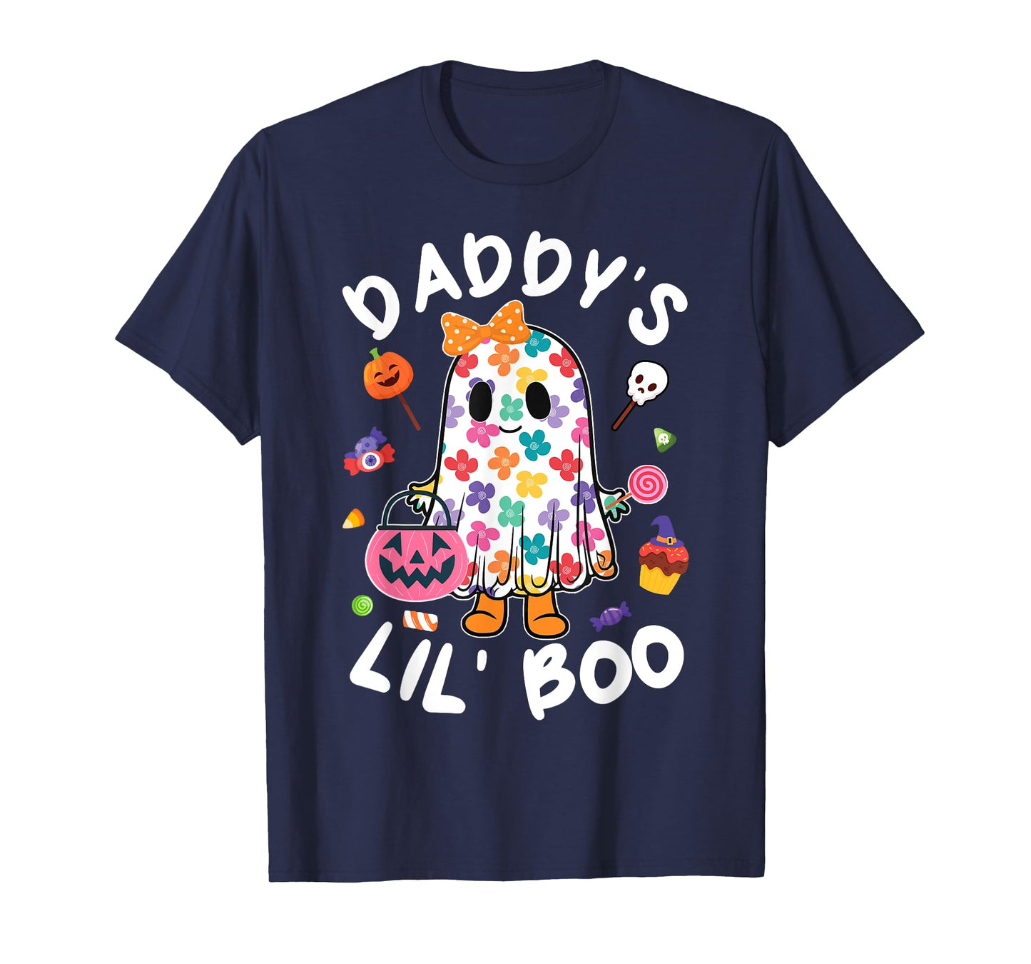 Daddy’s Lil Boo Halloween Costume Toddler Girl Daughter Kids T-Shirt