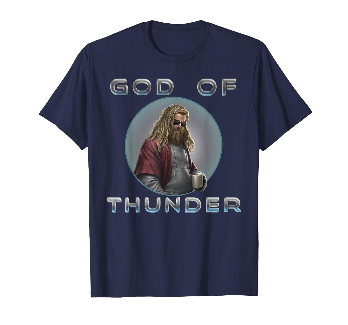 Marvel Avengers: Endgame Thor God of Thunder Circle Portrait T-Shirt Small