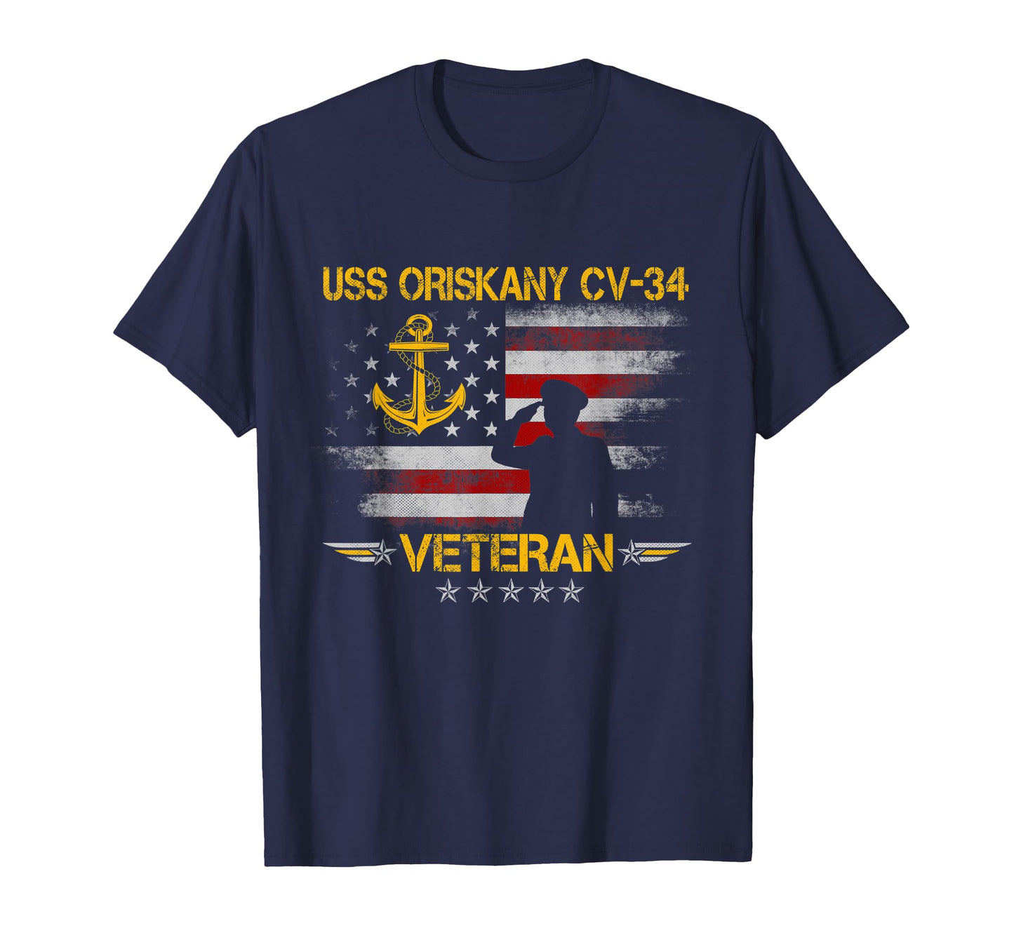 USS Oriskany (CV-34) Aircraft Carrier Veteran Flag Vintage T-Shirt