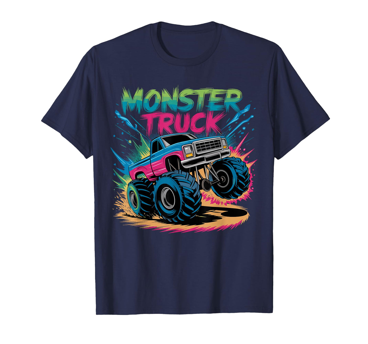 Monster Truck Birthday Party Colorful T-Shirt