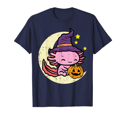 Halloween Axolotl Cute Fall Costume Girls Kids Toddler Women T-Shirt