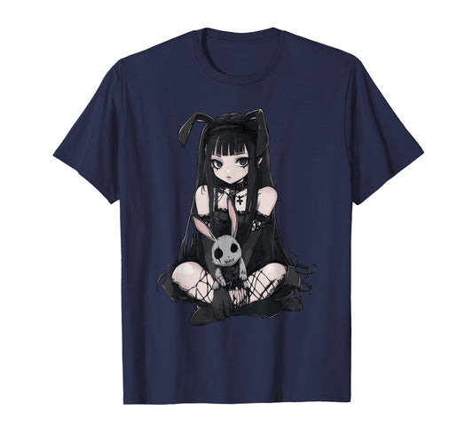 E-Girl Cute Anime Girl Goth Bunny Grunge Gothic Outfit T-Shirt