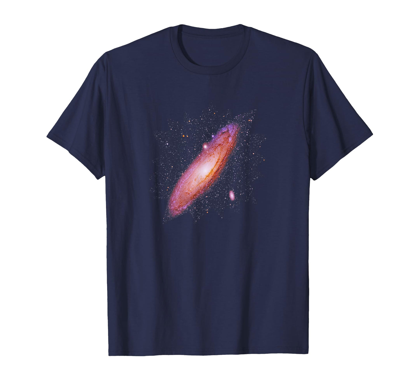Andromeda Galaxy Messier 31 Stars in a Star Shaped Contour T-Shirt