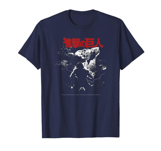 Attack on Titan Season 2 Black and White Key Art AOT Anime T-Shirt