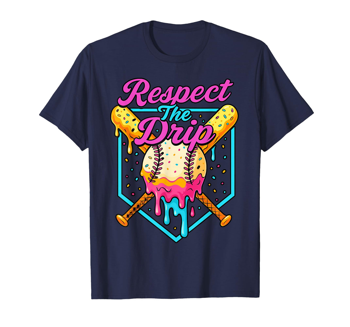 Respect The Drip Youth Baseball Ice Cream T-Shirt
