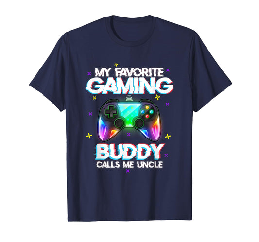 Mens My favorite gaming buddy calls me uncle T-Shirt