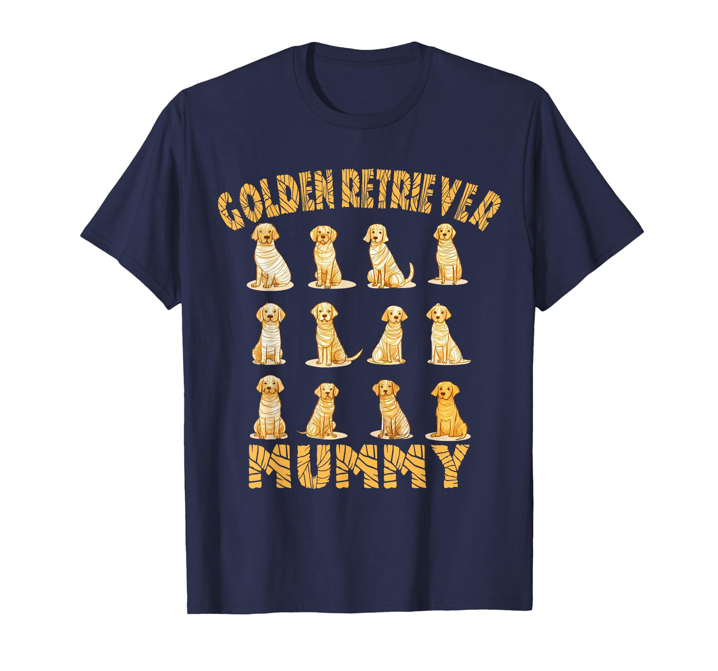 Golden Retriever Mummy Dog Lover Halloween Costume Men Women T-Shirt