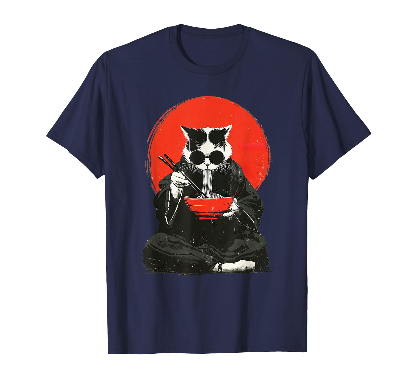 Funny Ramen Cat Japanese Anime Kawaii Graphic T-Shirt