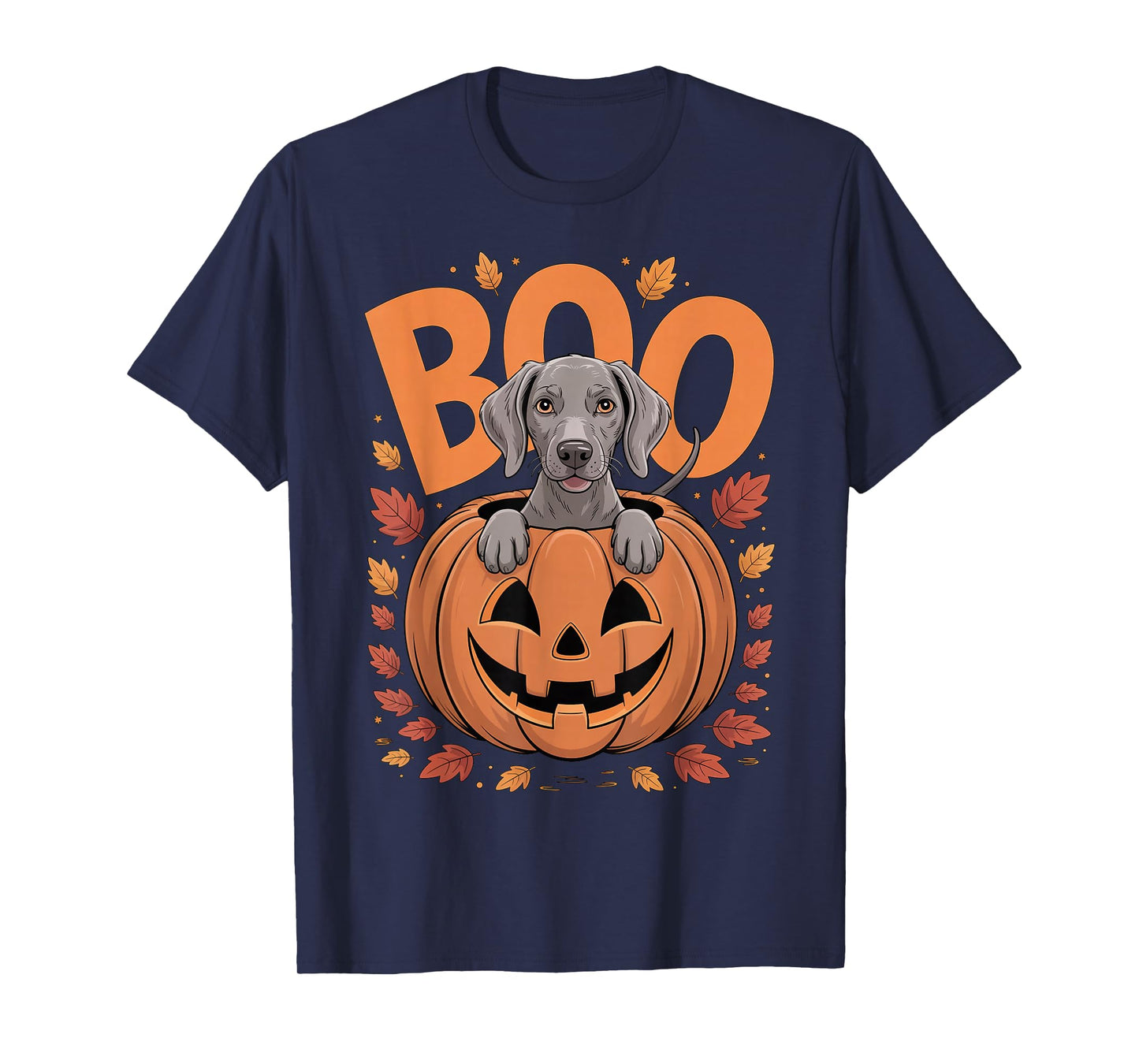 Weim Costume on Pumpkin Halloween Weimaraner T-Shirt