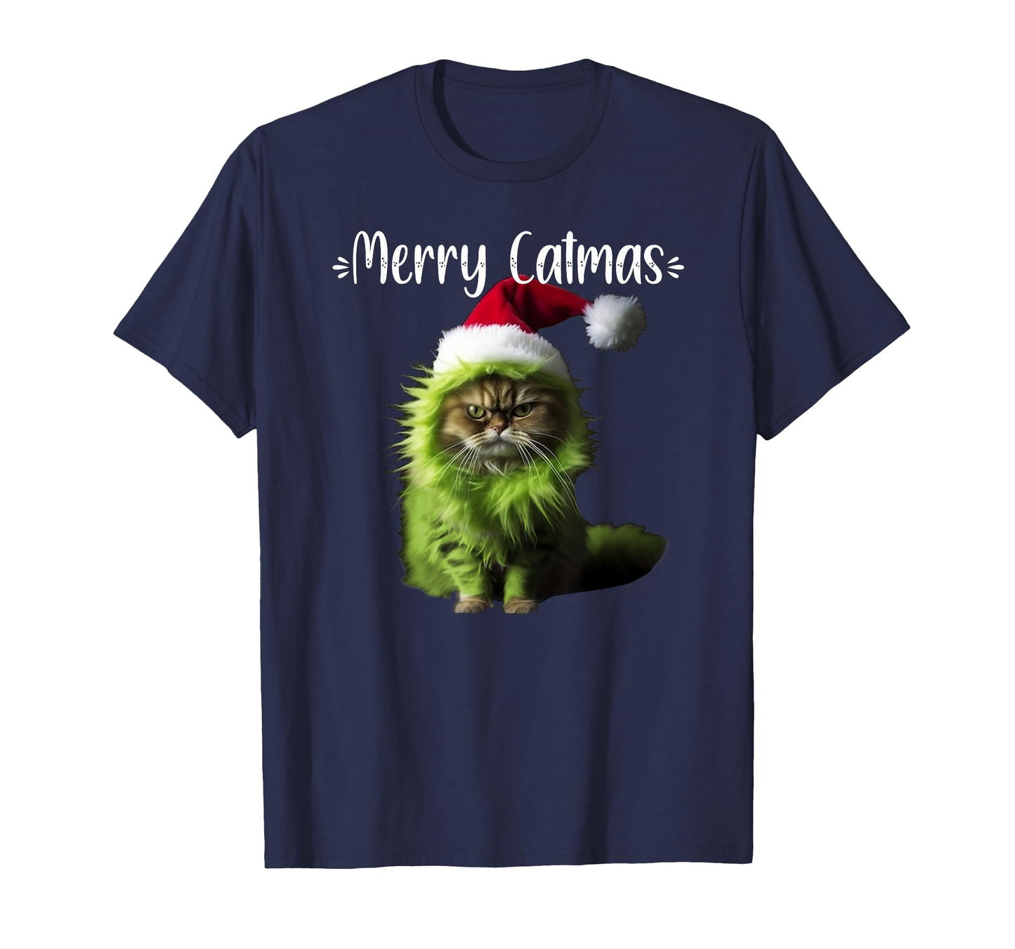 Merry Catmas - Funny Cat Christmas T-Shirt for Men Women Kids