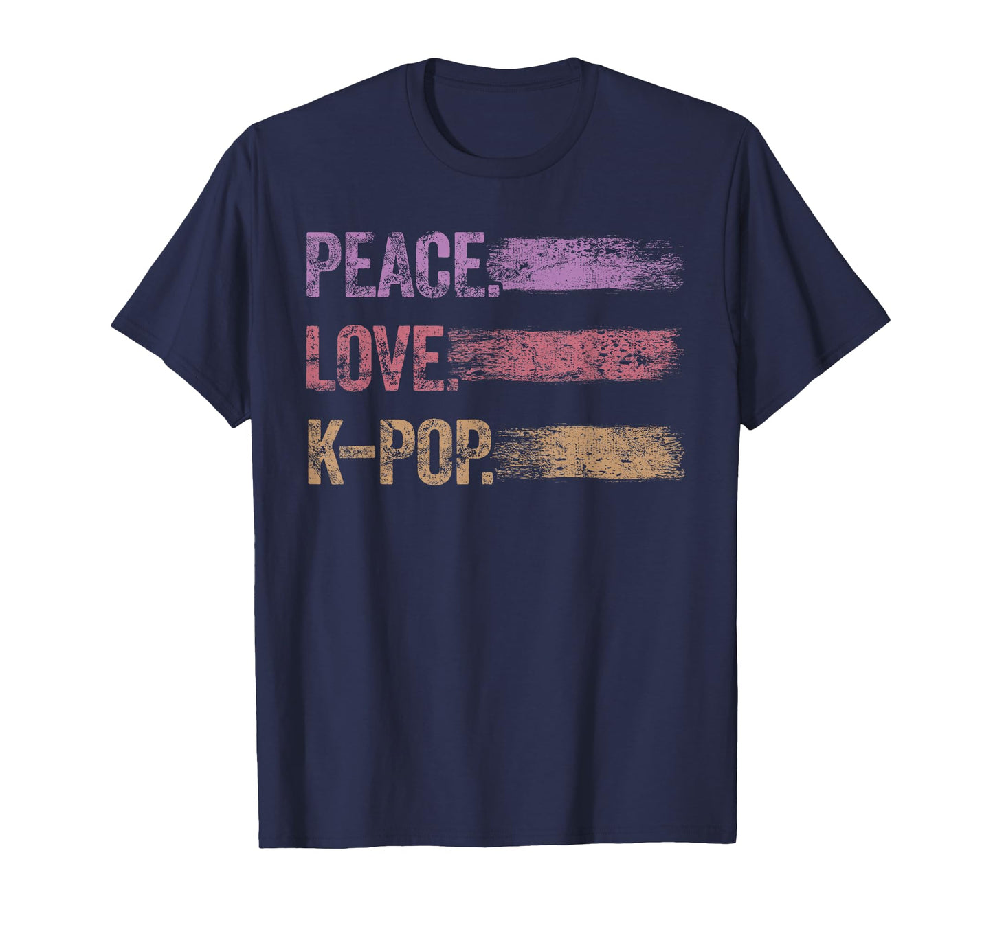 Retro Headset Kpop Peace Love K-Pop Heart K Pop Girl T-Shirt