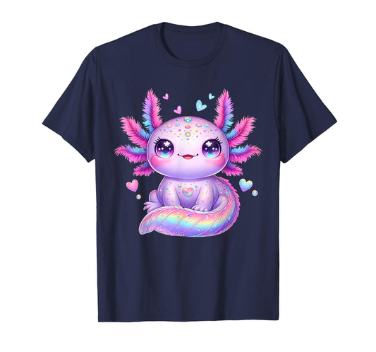 Axolotl Kawaii Who Loves Axolotls Axolotl Anime Cute Axolotl T-Shirt