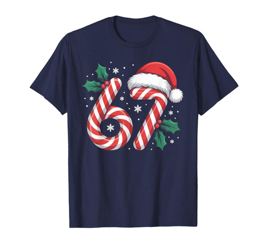 Christmas Candy Cane 67 Meme Funny Boys Girls T-Shirt