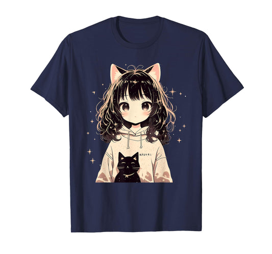 Anime Waifu Cute Anime manga Cat Girl Sweet Retro Japan T-Shirt