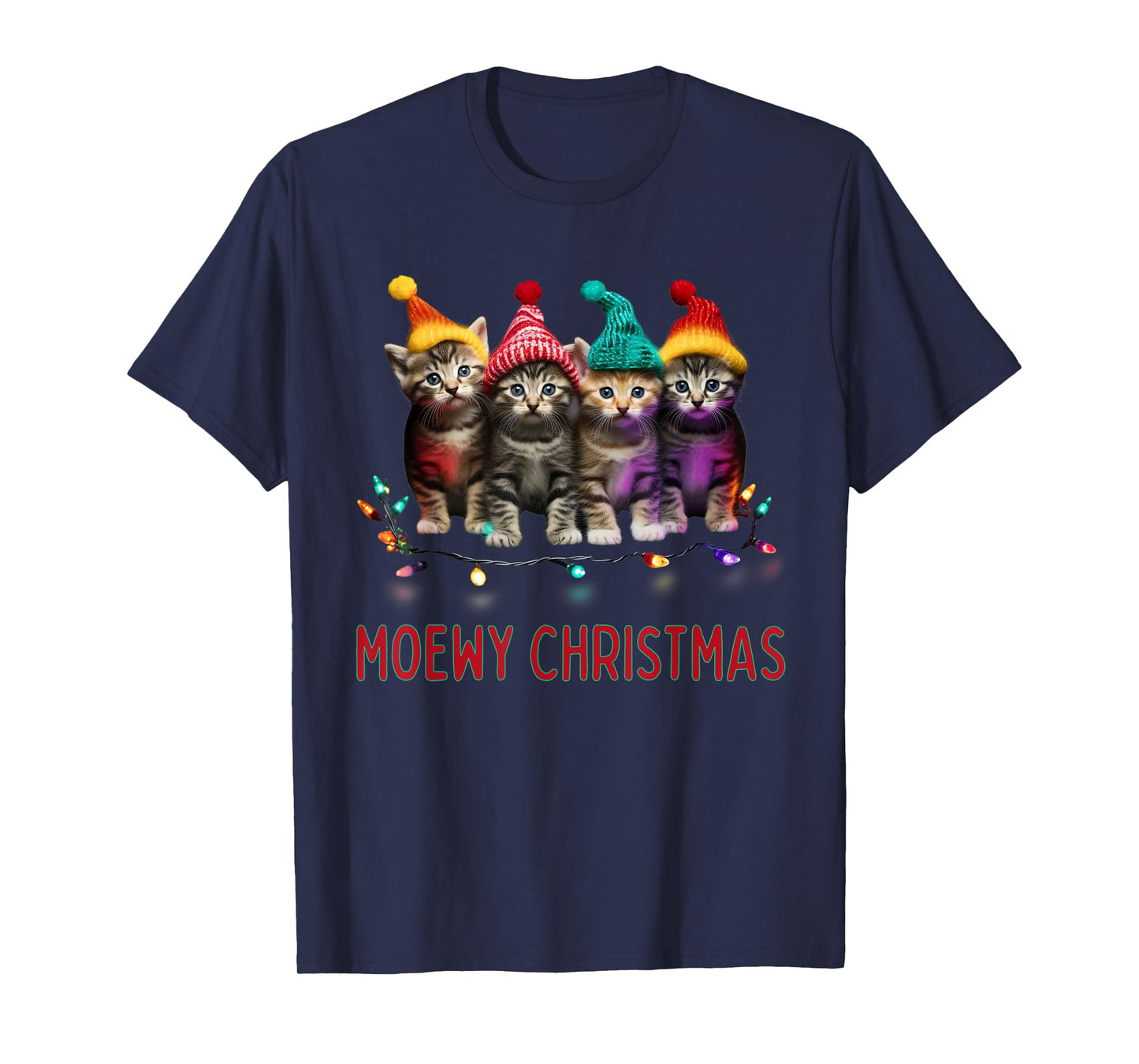 Moewy Christmas - Cat Xmas T-Shirt