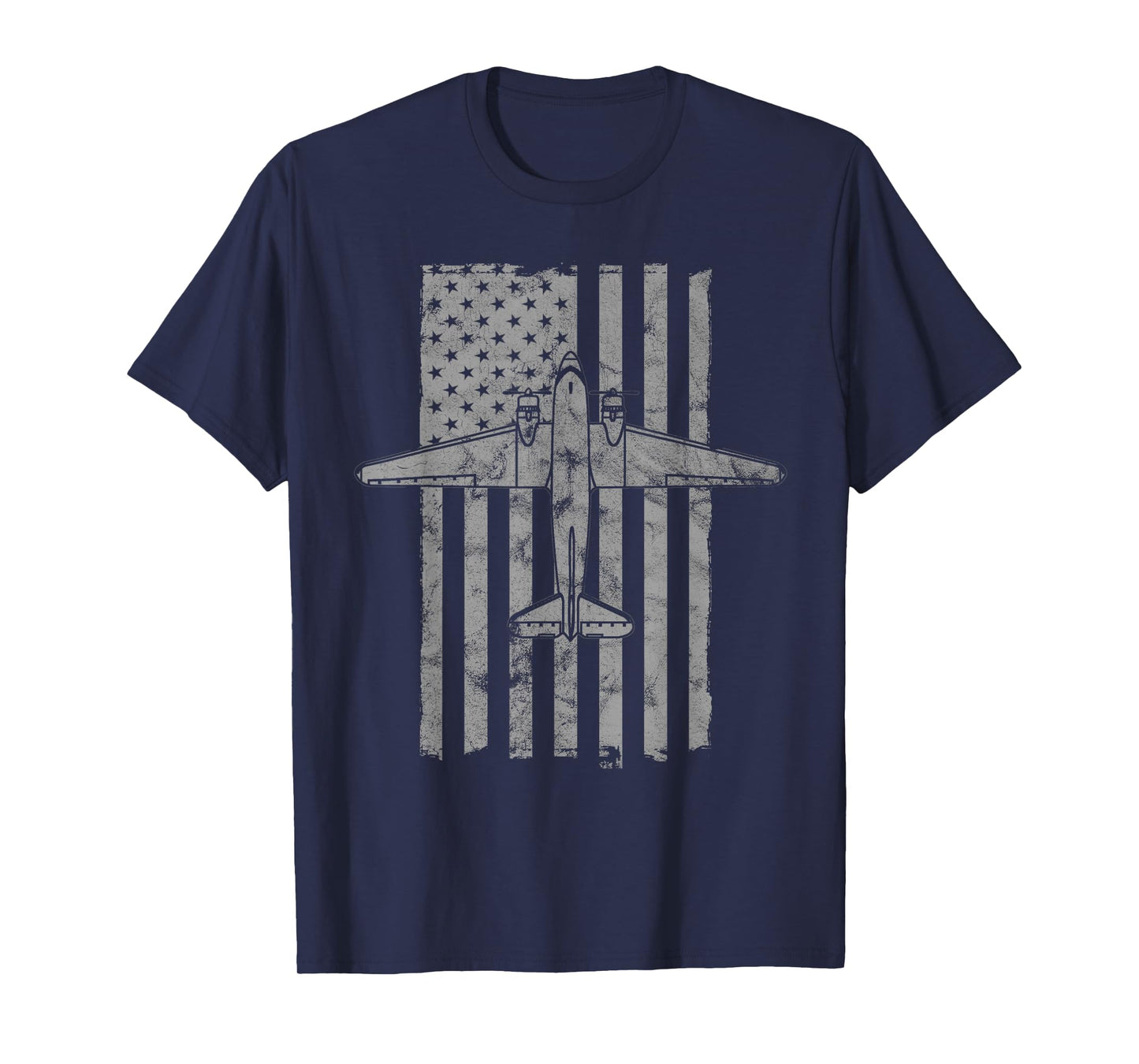 C-47 Skytrain WWII Transport Airplane Vintage Flag T-shirt T-Shirt