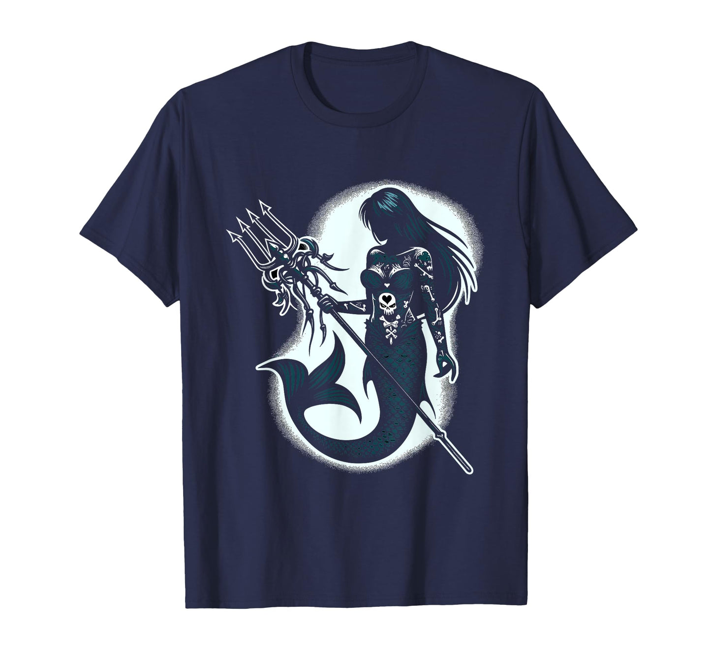 Spooky Sirens Horror Mermaid Creepy Mermaid Haunted Sea T-Shirt