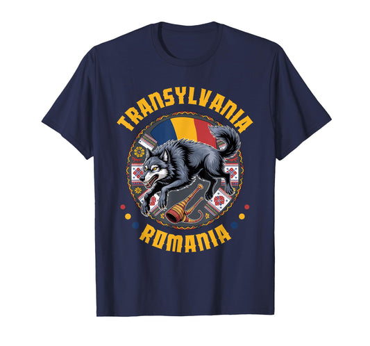 Transylvania Romania Wolf Romanian Flag Souvenir T-Shirt