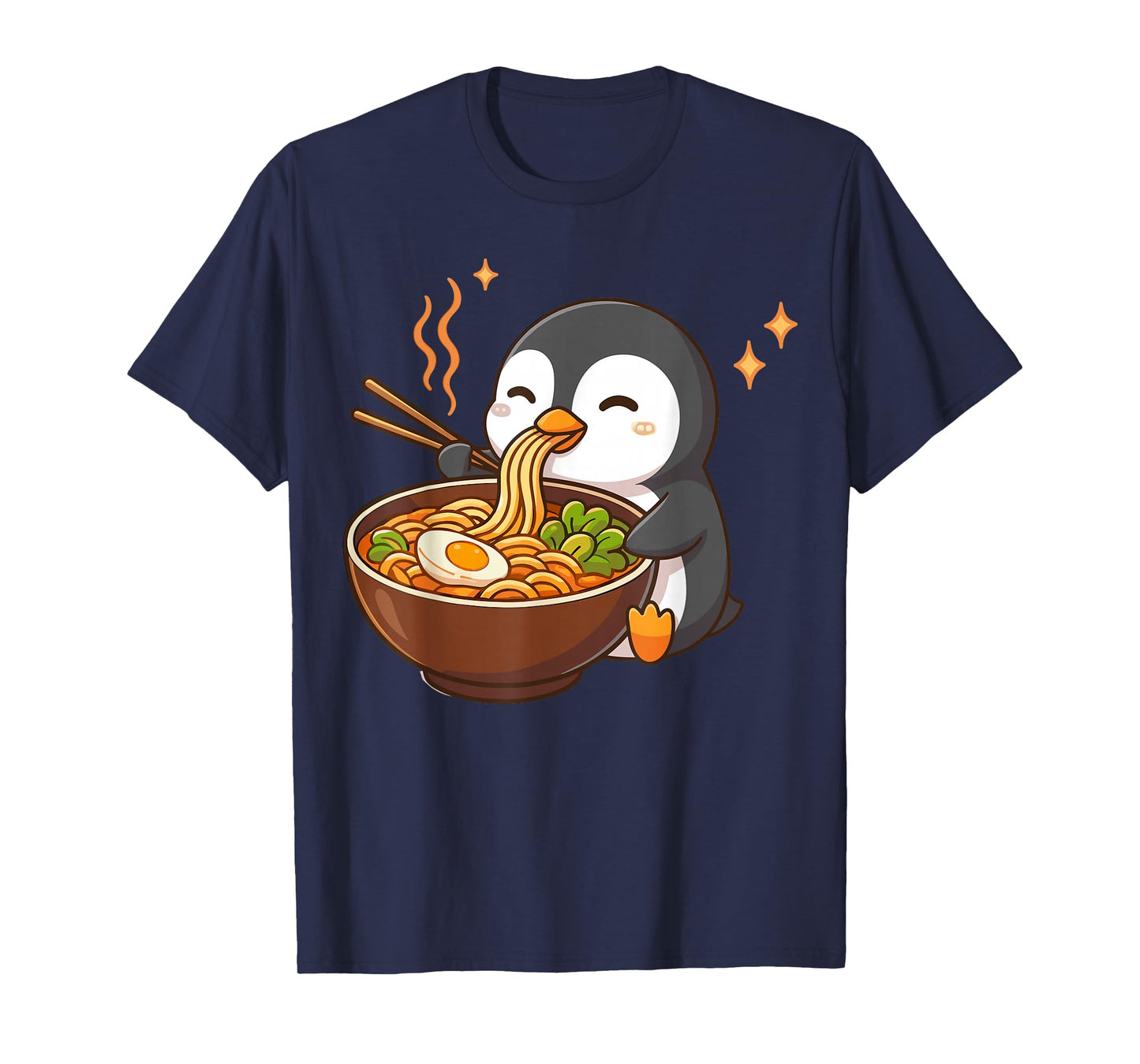 Penguin Eating Ramen Noodles T-Shirt