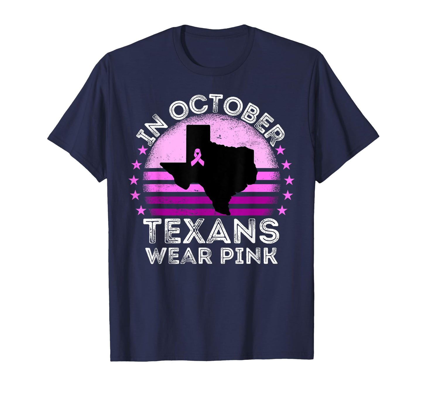 In October Texans Wear Pink Breast Cancer Awareness Texas T-Shirt