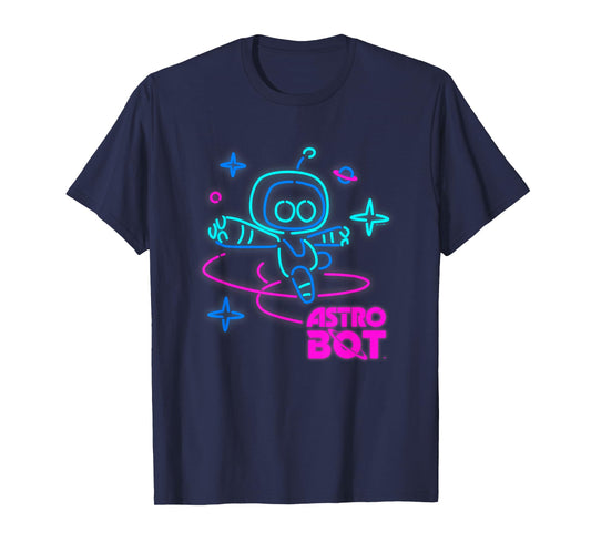 Astro Bot Rescue Mission Neon Lights PlayStation T-Shirt