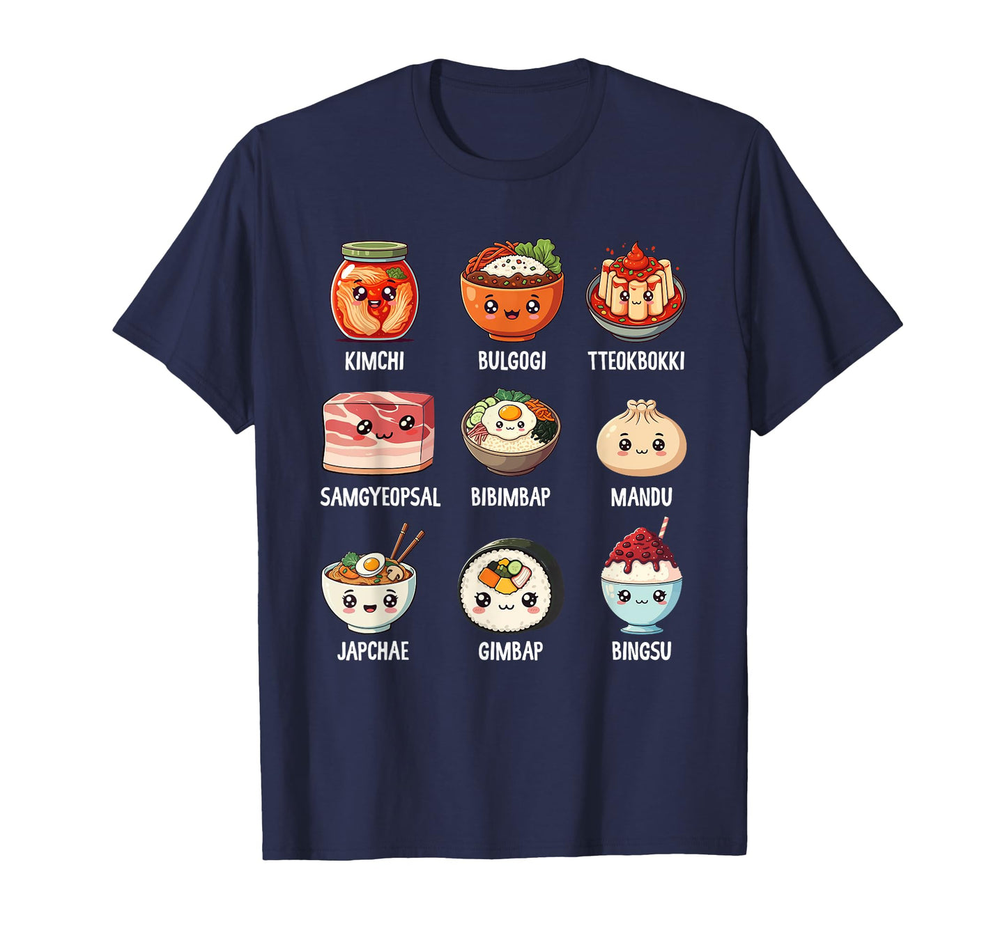 Cute Korean Food Kawaii Design for Food Lovers T-Shirt