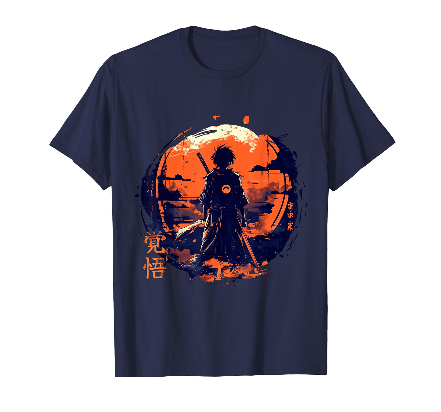 Japanese Anime Samurai Aesthetic in vaporwave harajuku style T-Shirt