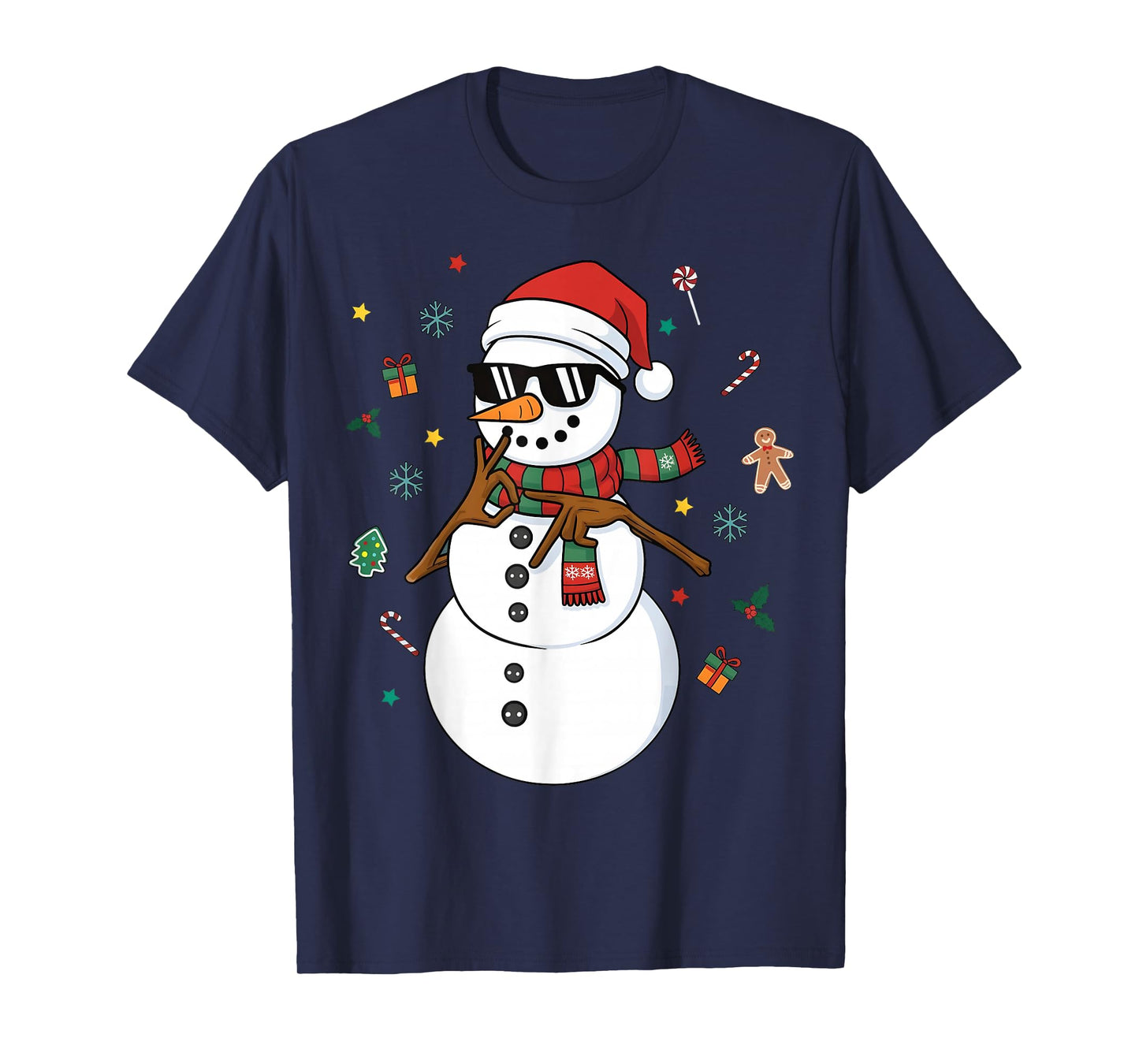 Snowman Six Seven Meme Christmas Pajamas 6 and 7 Funny 67 T-Shirt