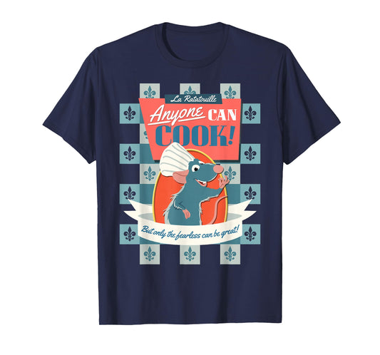 Disney Pixar Ratatouille Remy Anyone Can Cook Poster T-Shirt Small