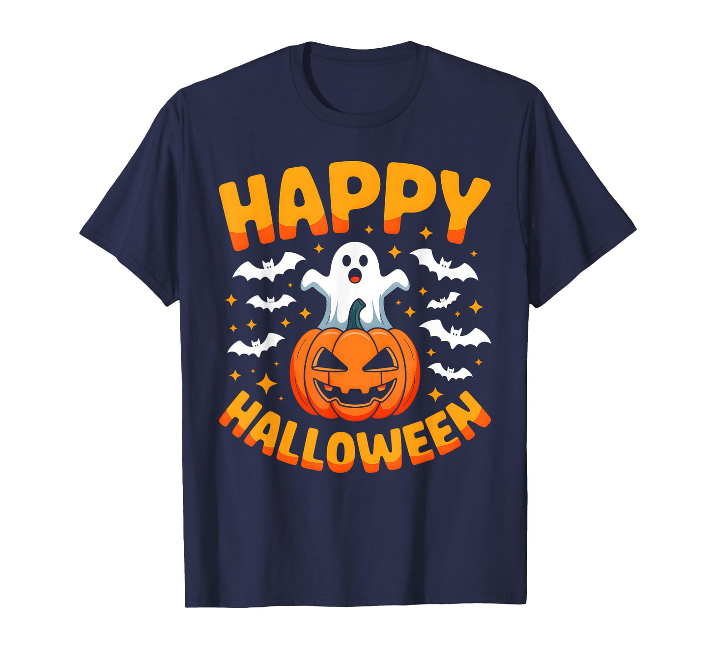 Happy Halloween Cute Ghost Pumpkin Spooky Matching Family T-Shirt
