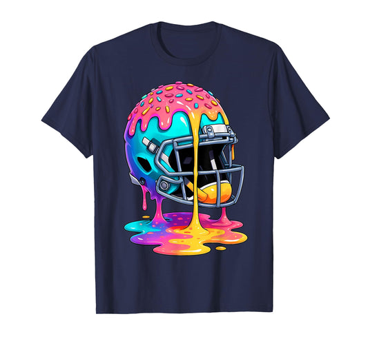 Football Drip Boys Football Ice Cream Sprinkle Respect Drip T-Shirt