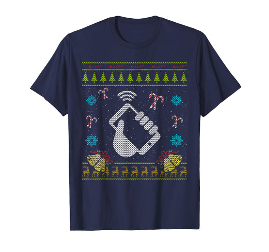 Phone Christmas Ugly Funny Cell Phone Mobile Phone Shirt T-Shirt