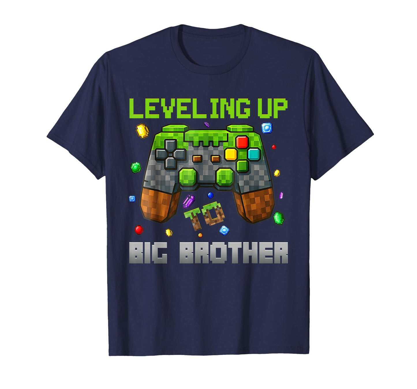 Leveling Up To Big Brother Shirt Funny Gamer Pixel T-Shirt