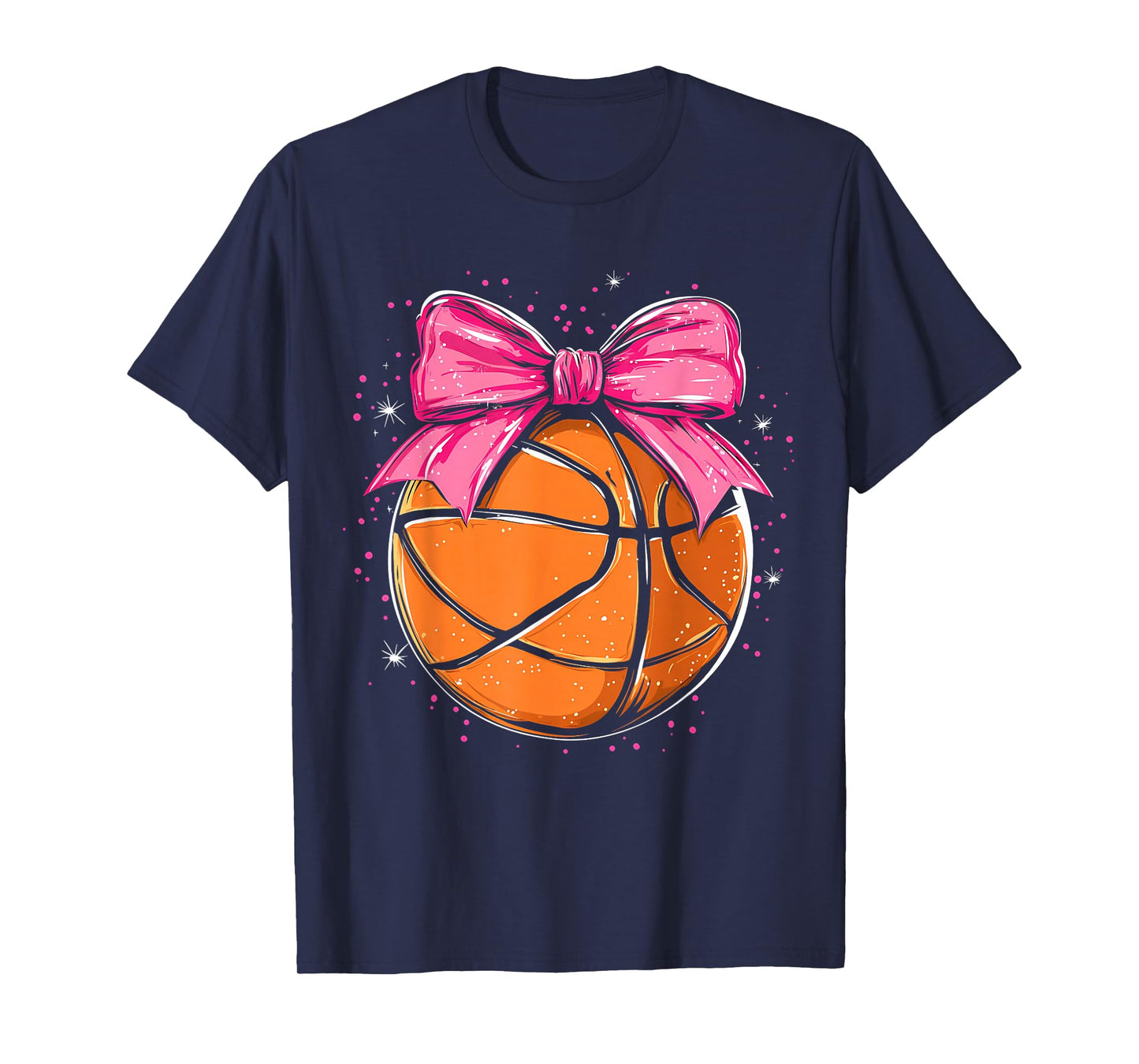 Basketball Coquette Bow Cute Basketball Player T-Shirt