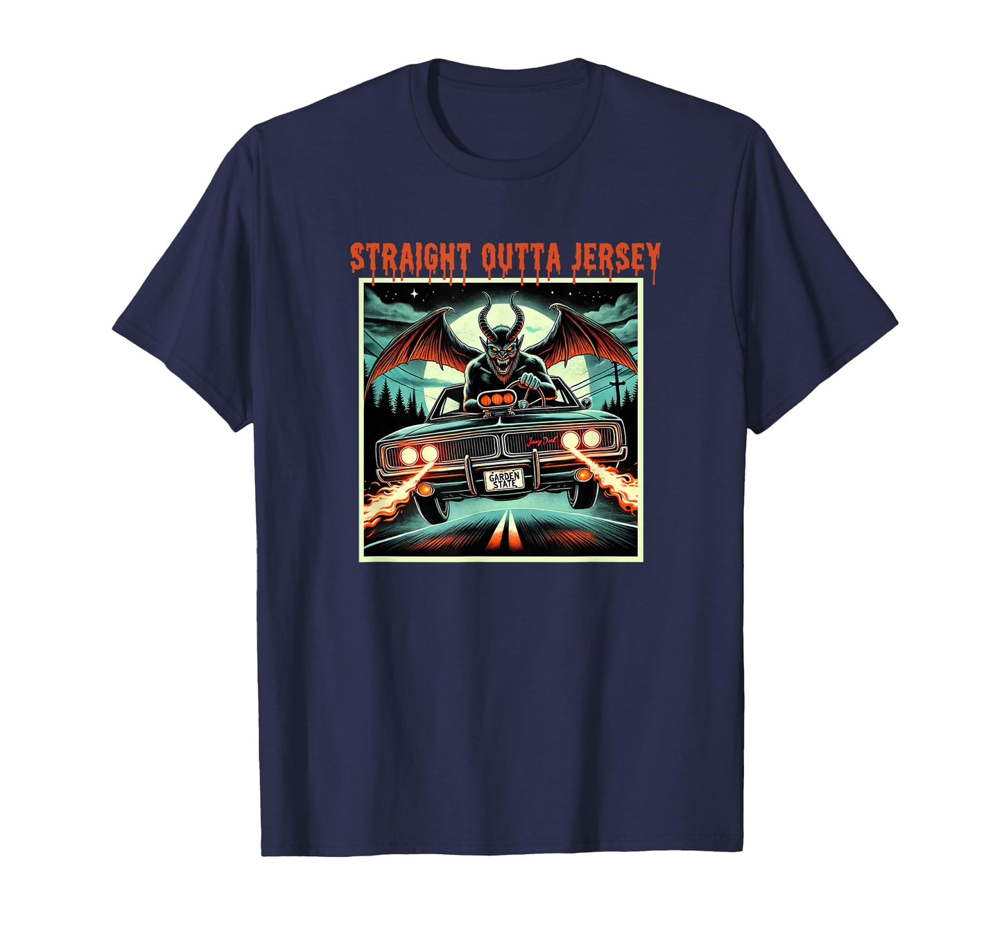 The Cruising Cryptid - Jersey Devil Funny Tee T-Shirt