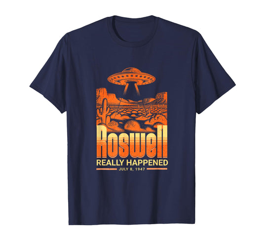 Roswell Really Happened July 8 1947 Funny Alien UFO T-Shirt