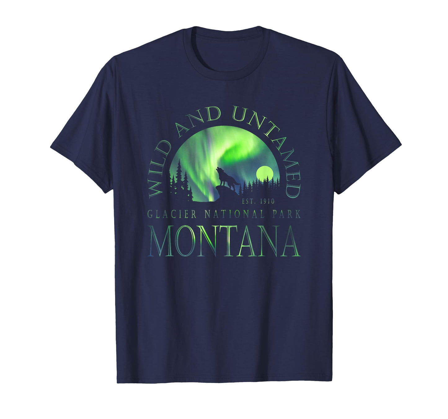 Montana - Glacier National Park - Northern Lights T-Shirt