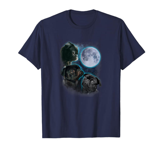 Three pug moon T-Shirt